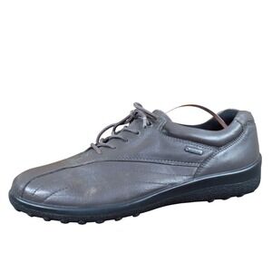 Hotter Tone GTX Women 9 Brown Leather Walking Shoes Gore-Tex‎ Comfort Casual